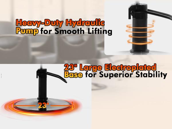 Barber Salon Chairs Reclining Salon Chair for Hair Stylist with Heavy Duty Hydraulic Pump 360 Degree Swivel Adjustable Height for Barbershop Beauty Salon Equipment