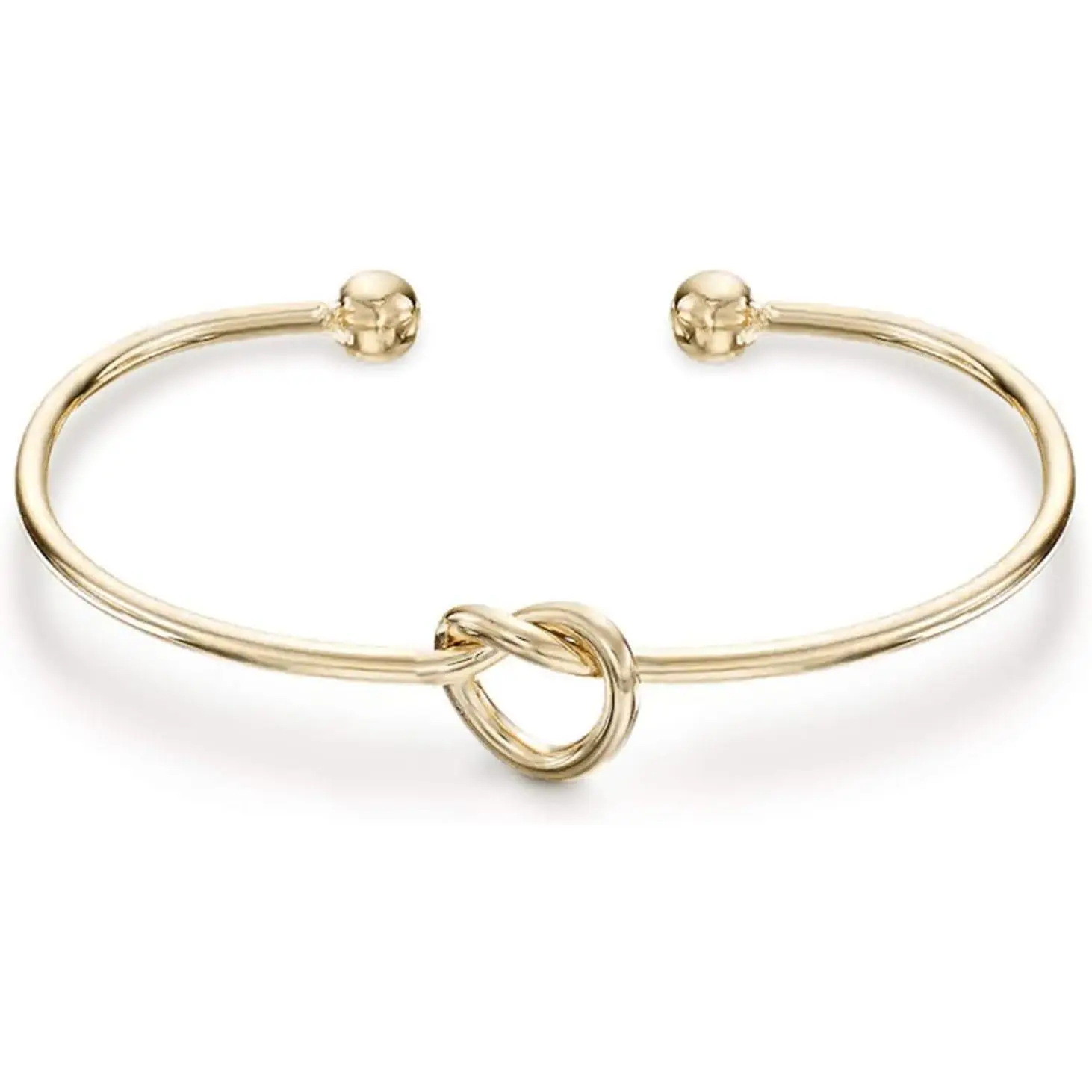 14K Gold Plated Forever Love Knot Infinity Bangle Bracelets for Women | Gold Bangle Bracelet for Women