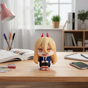 Look Up Chainsaw Man Makima Power Anime Figure PVC Collectible Model Doll Desktop Toy Ornaments Gifts