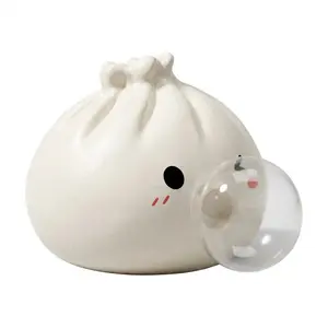 Cute Spit Bubble Steamed Bun Squeeze Toy - Soft Mochi Squishies Sensory Fidget Desk Toy for Kids & Adults Healing Calm Viral Bubble-Blowing Bao Squishy Fidget Toy - Kawaii
