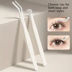 Eyelash Applicator Tool DIY Lash Tweezers Curved Eyelash Tweezers For Easy Lashes Application And Removal