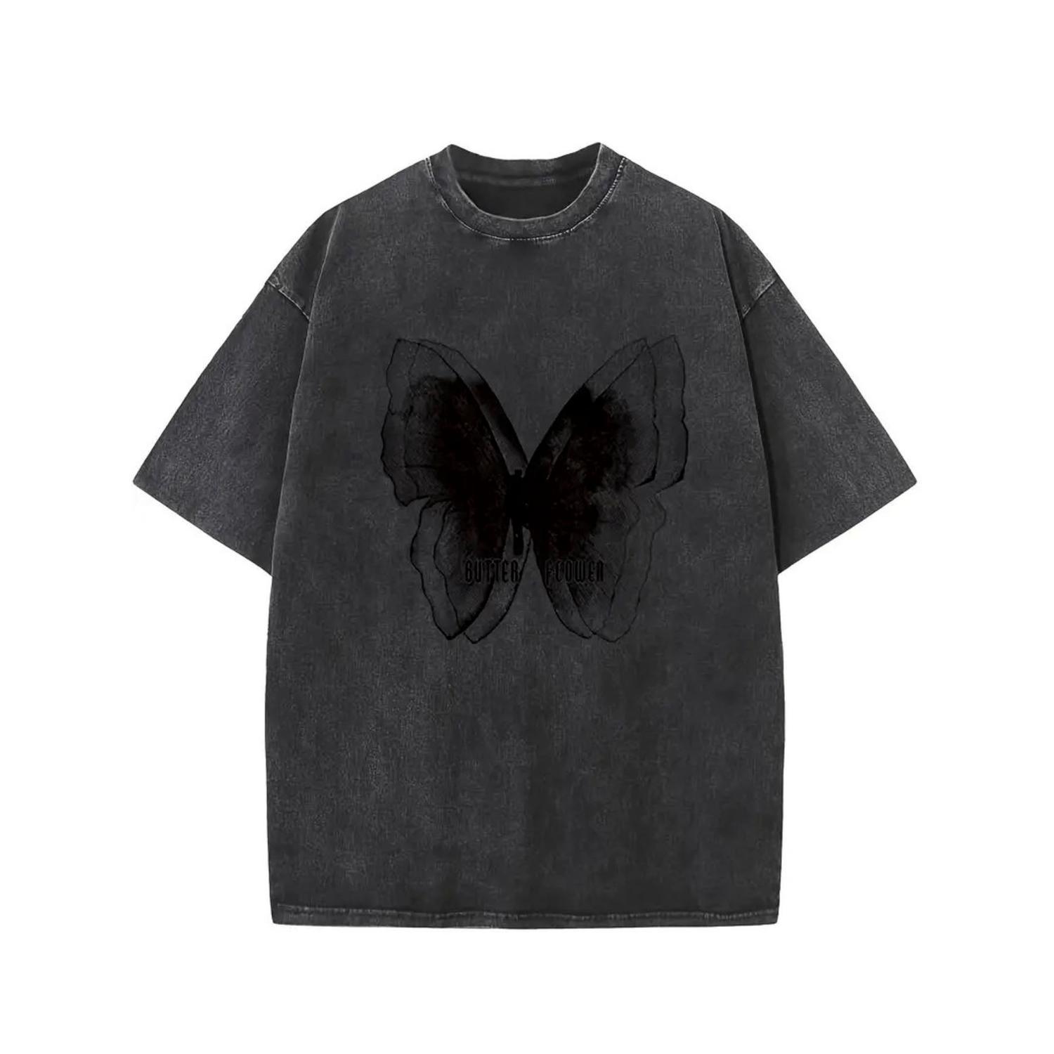 Premium Dragonfly Print Cotton TShirt with Wax Finish Retro Style Suitable for Summer and Holiday Gift