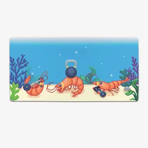 Pixel Jumbo Shrimp Training Extended Mousepad