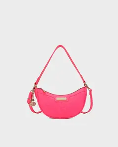 Cutie Shoulder Purse in Neon Pink