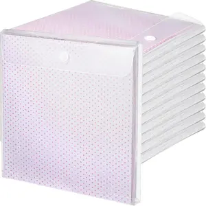 24 Pcs 12 x 12 Scrapbook Paper Storage Organizer Top Loading Plastic Craft Paper Holder Storage Organization for Holding Scrapbook Vinyl Files Photos Clear