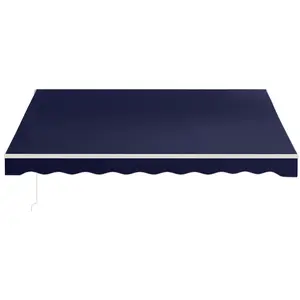 12x10ft electric retractable sunshade awning dual remote and crank control 270gsm pu coated fabric sturdy aluminum steel frame for deck balcony yard exterior window shading