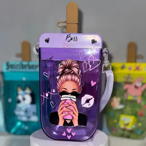 Popsicle Tumbler ( Purple ) Boss Babe toppers
