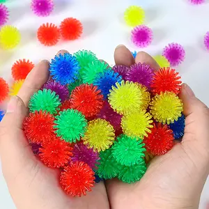 20pcs Mini Decorative Balls, DIY Colorful Caterpillar Stuffed Balls, Foot Massage Ball, Hand Grip Squeeze Exercise, Party Decoration