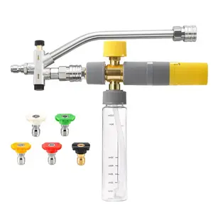 Ultimate Car Wash Foam Cannon with Dual Connector, 5 Nozzle Tips, 1/4 Inch Quick Connect, Portable & Practical for Efficient Cleaning, ChristmasGift