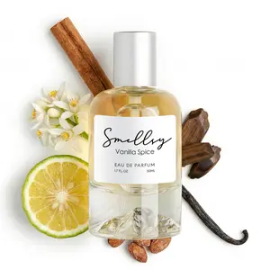 SMELLSY Vanilla Spice Eau de Parfum 50ml | Long Lasting  Fragrance | Cinnamon Vanilla Woody Unisex Perfume | Cruelty-Free Vegan Swiss Formula | Compliment-Getting Scent for Men & Women