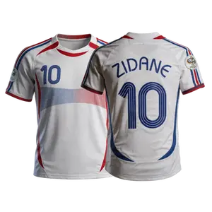 Zidane 2006 Retro France No.10 Away Short Sleeve Soccer Jerseys