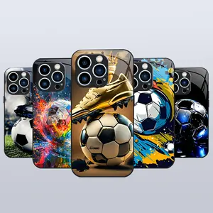 Suitable for [iPhone 15 Pro] high-end Ball phone case⚽,Cooling Soccer Ball Phone Case , protective cover for sports fans’ game day 952