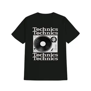 Men's Classic Stylish Round Neck Casual T-Shirt - Soft Day Fabric, Vinyl Record Player Print, Ideal Gift for Him
