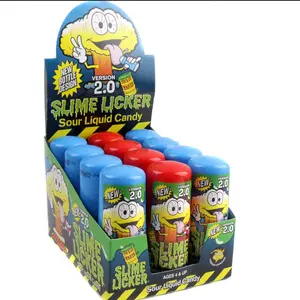 SLIME LICKERS 2.0- Toxic Waste - Sour Liquid Candy - Flavors: 4 Strawberry & 8 Blue Razz - 2 oz. Bottles - 12-Pack