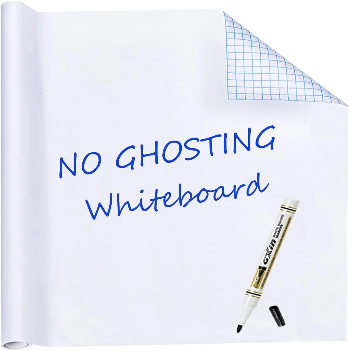 HAMIGAR Whiteboard Sticker for Wall 17.7" x 78.7" Whiteboard Wallpaper Peel and Stick, White Board Stick On Wall, Dry Erase Contact Paper Adhesive Poster Board Whiteboard Paint with 1 Marker