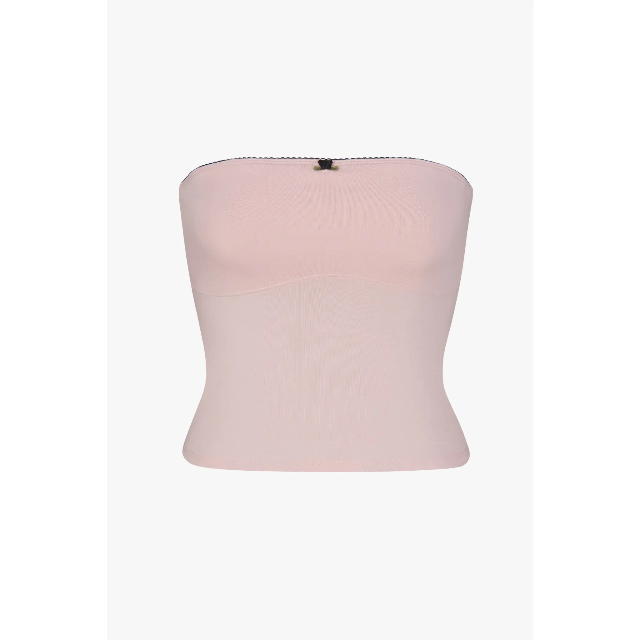 LINED CONTOUR TUBE TOP IN PETAL/ONYX
