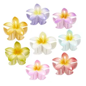 8Pcs Flower Hair Clips - Large 3.2 inch Medium Claw Clips for Thick & Thin Hair