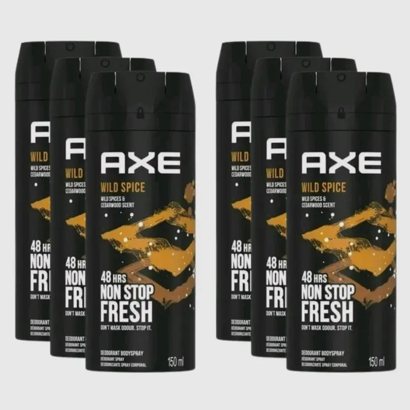 Axe Wild Spice Deodorant Bodyspray 6 PACK