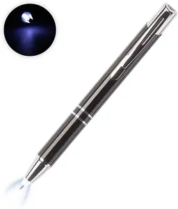 Pen with Light, Light Up Ballpoint Pen, Bright Lighted Pens for Writing in the Dark Led Light Flashlight  Pen with Light Tip 1 Pack Penlight-White Light