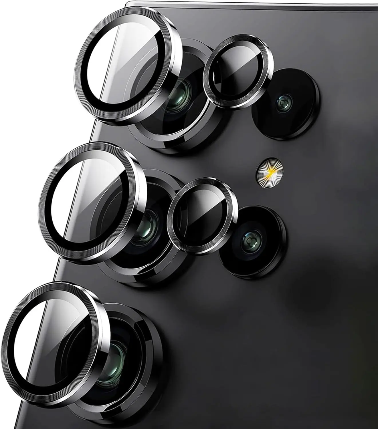 2 Pack Camera Lens Protector for  Galaxy S24 Ultra,9H Tempered Glass Ultra  Anti Scratch Camera Cover Accessories,Black