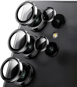 2 Pack Camera Lens Protector for  Galaxy S24 Ultra,9H Tempered Glass Ultra  Anti Scratch Camera Cover Accessories,Black