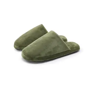 Thick-soled Comfortable Slippers - Cotton Memory Foam Non-slip Closed Toe Washable Slippers for Hotel,Guest,Travel,Bride,Women and Men