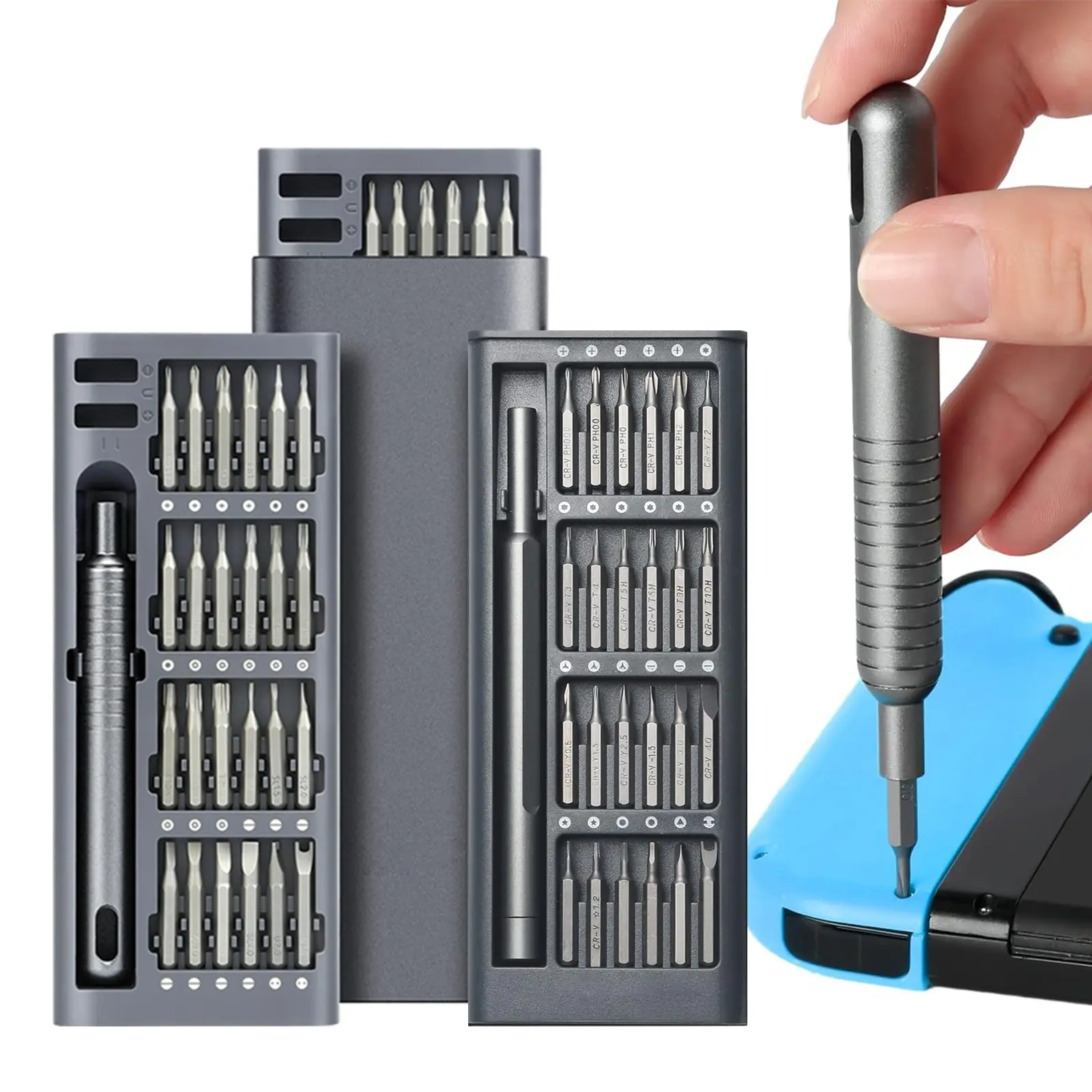 51 in 1 MINI Portable Screwdriver Set with 48 Alloy S2 Steel Replaceable Screwdriver Bits Repair Tool Kit for Laptop Camera Smartphone iPhone Phone Computer