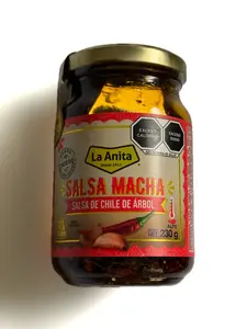 Salsa Macha Chile de Arbol La Anita 230 g | La Anita Salsa Macha Chili de Árbol Sauce, 230 g / 8.11 oz, Spicy Chili Oil Salsa