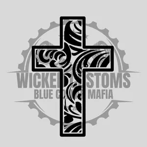 Leather Tooled Cross Vinyl Decal