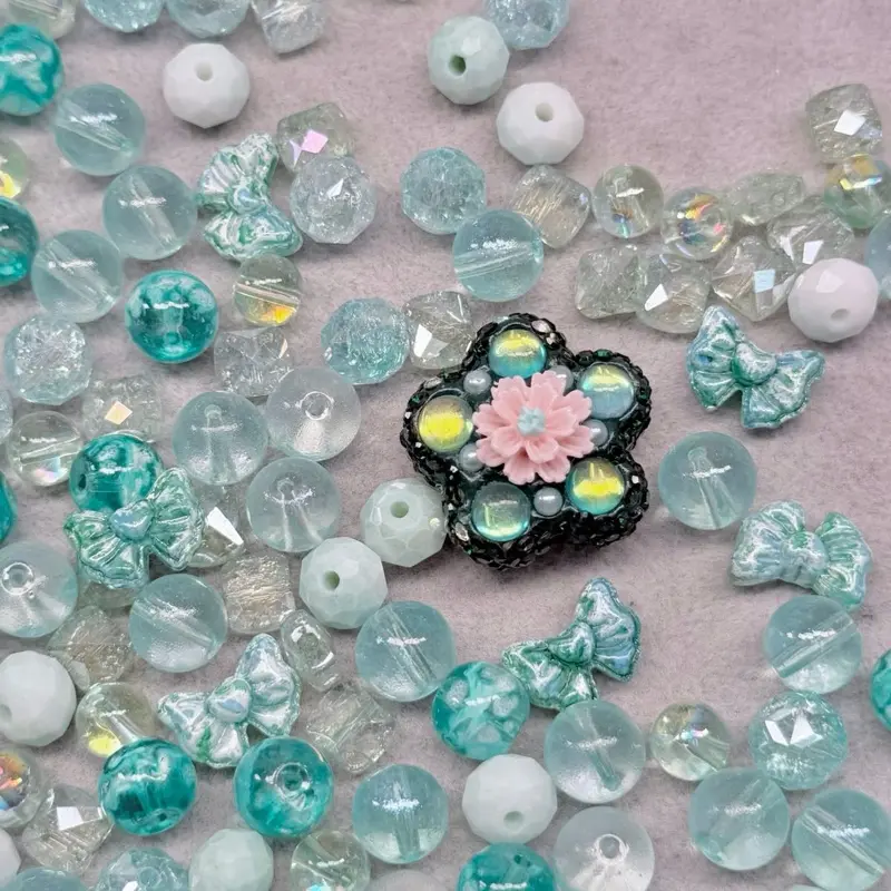 B. K9 Crystal Glass Mix Beads for Jewelry Making 120ML(4oz)