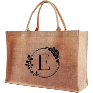 A-Z Large Monogrammed Initial Tote Bags for Women, Appreciation Gifts for Teacher, Mom for  Day
