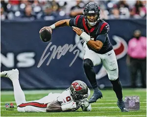 C.J. Stroud Houston Texans Autographed 8" x 10" Escape from Pocket Photograph - Fanatics Authentic Certified