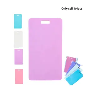 1/4PCS Erasable Badge Note, Reusable Silicone Vertical Horizontal Badge Buddy, Ballpoint Pen Write & Alcohol Erasure, Reusable ID Card Badges Reel Notepad, Portable Quick Note Taking Pad for Nurses, Doctors