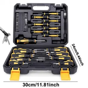 43pcs Magnetic Screwdriver Set with Magnetizing And Demagnetizing Tools - Interchangeable Batch Head, Ergonomic Handle And Magnetic Base - Suitable for Manual Tools In Automobiles And Electronic Products, Precision Screwdriver Set for Tools for Men