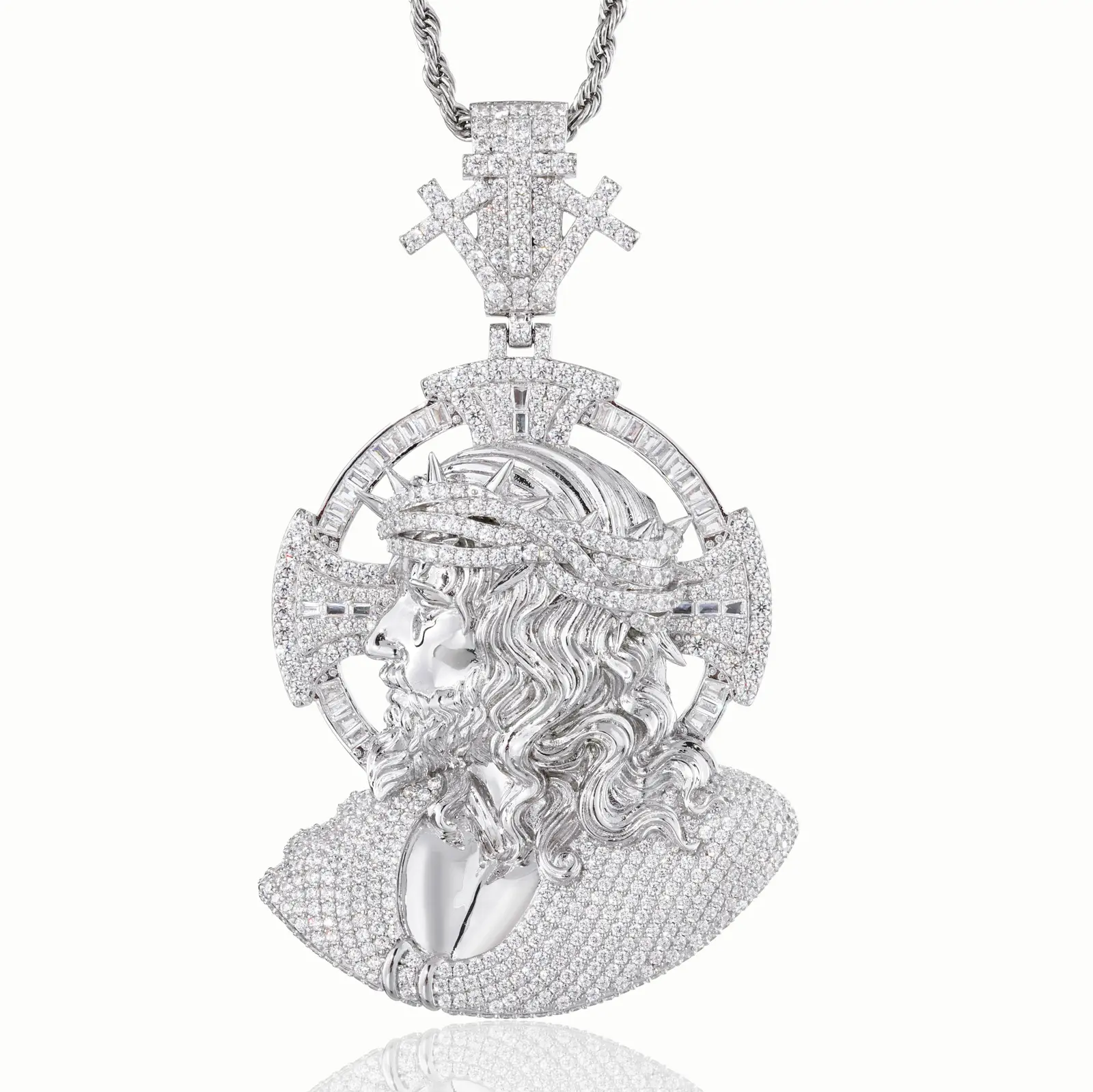 UCCIYO King of Sacrifice Pendant CMP303 Lab-Created Moissanite Pendant Copper Moissanite Pendant Necklace for Women Men Hip Hop Jewelry Gift summerwins【#CMP303】
