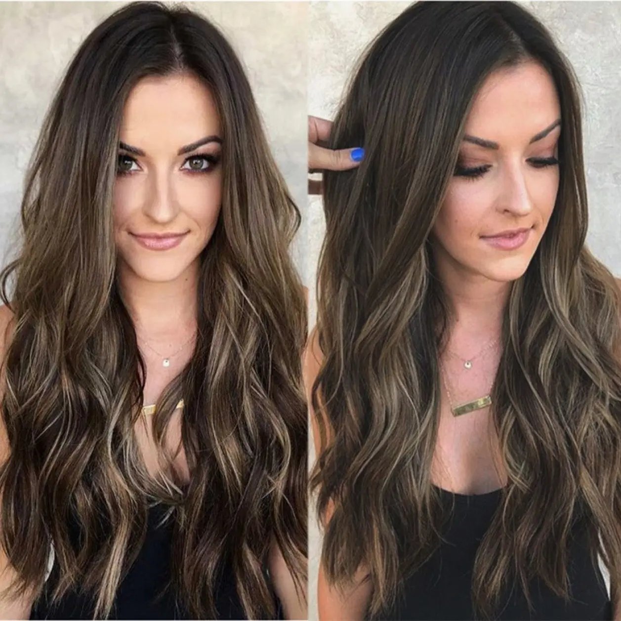 Ladies big wavy long curly hair
