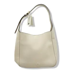 Pre-owned Tory Burch Leather Shoulder Bags Women's Pebbled Thea Slouchy Shoulder Bag (New Ivory) B0FTZFZQGB