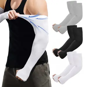 Men's Compression Sports Sleeve, Sun Protection Arm Sleeves, Winter Gloves, Halloween School Accessories, 3 Pairs Compression Arm Socks
