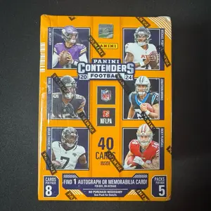 Panini Contenders 2024 Football Trading Card Pack - 40 Cards Inside, 8 Cards per Pack, 5 Packs per Box, Includes Autograph or Memorabilia Card