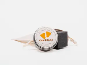 Duckfeet Leather Care Kit - Natural Shoe Cream & Sponge for All Colors - Organic Carnauba Wax & Marigold Oil - No Animal Fats or Chemical Additives - Shoe Care Kits for Footwear