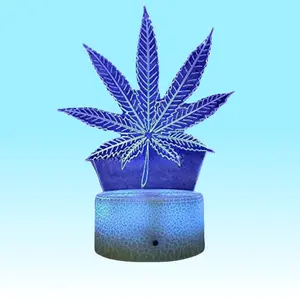Leaf 3d Led Table Lamp Night Light Optical Visual Illusion Home Decor Lighting,maple Leave 02