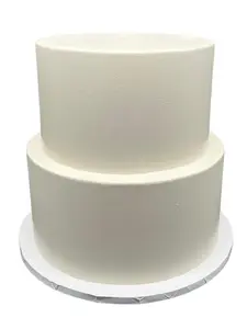FromJennWithLove 2 Tier Ivory Fake Cake for Wedding Toppers & Decorations - Weather Resistant, Made in USA