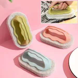 Cleaning Brush All Purpose Household Handheld Toilet Sponge Scrubber Bathtub *