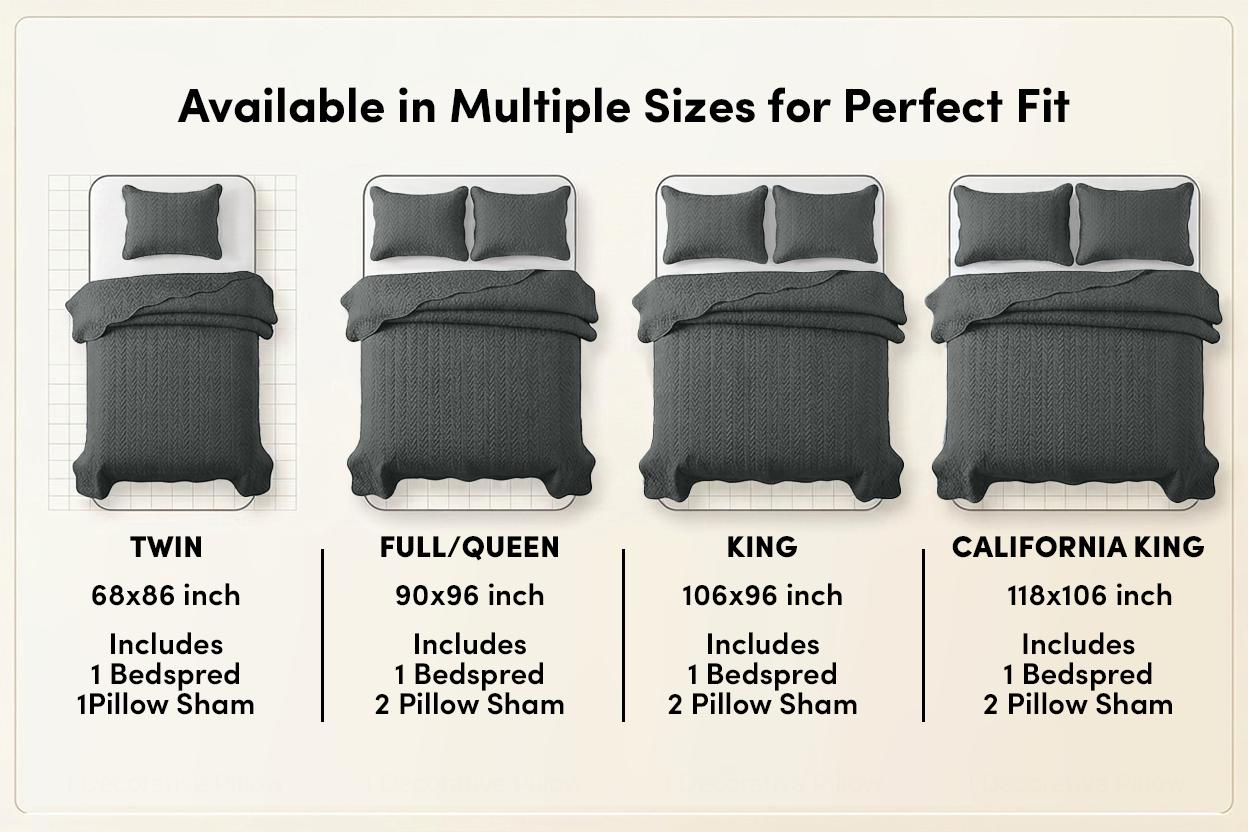 Soft & Breathable 3-Piece Quilted Bedspread – Leaf / Floral Designs, Skin-Friendly Microfiber, Lightweight Year-Round Bedding – Available in (Twin – 1 Pillow Sham), Queen, King and California King sizes Soft & Breathable 3-Piece Quilted Bedspread – Leaf / Floral Designs, Skin-Friendly Microfiber, Lightweight Year-Round Bedding – Available in (Twin – 1 Pillow Sham), Queen, King and California King sizes