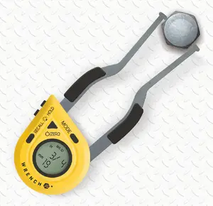 iGaging Zuther Xtreme Technologies iD+ Wrench with Gunpowder Gray Arms, LED Light, 7.5" x 4.25" x 1.75" Size, Automatic Shut Off, for Carpenters, CR2032 Battery Included