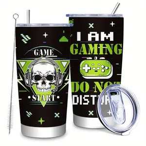 20oz Gamer Gifts Tumbler, Cool Gifts for Gamers, Gamer Gifts for Men/ Teen Boys Girls/ Boyfriend, Gaming Gifts Cup 1pc, Video Game Gifts Mug, Birthday Gifts for Game Lovers