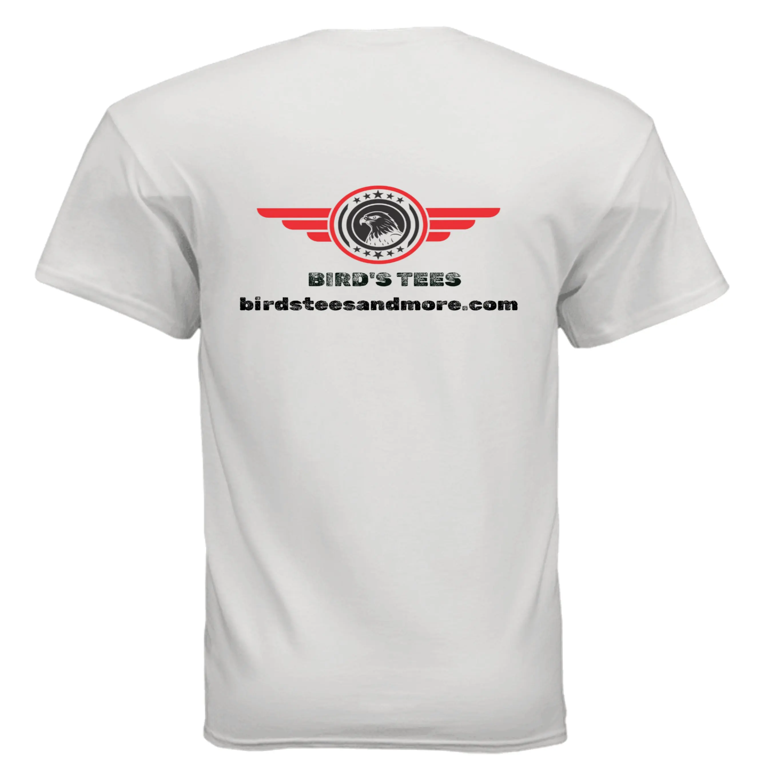Gildan G200 Adult Ultra Cotton 6 oz. T-Shirt with Birds' Logo, 100% USA Cotton, Classic Width, Rib Collar, Double-needle Sleeve and Bottom Hem