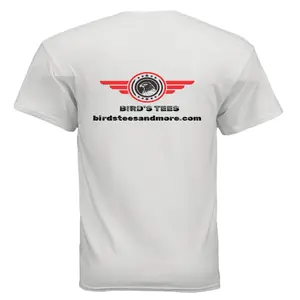 Gildan G200 Adult Ultra Cotton 6 oz. T-Shirt with Birds' Logo, 100% USA Cotton, Classic Width, Rib Collar, Double-needle Sleeve and Bottom Hem