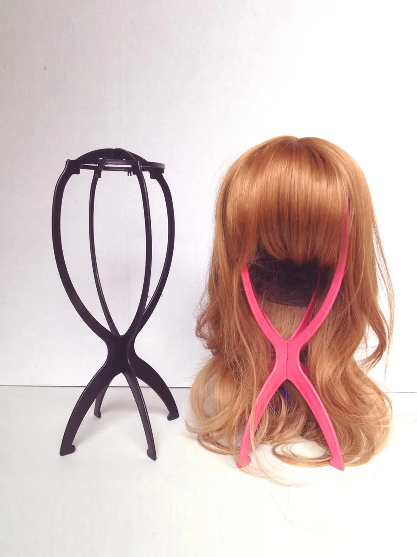 Wig Stands for Multiple Wigs, Plastic Material Wig Holder, Wig Stand Solution for Hair Accessories & Styling Tools 4PCS/Set Wig Tripod Set