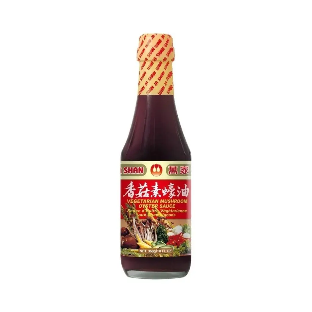 Wan Ja Shan Vegetarian Mushroom Oyster Sauce - 360ml, Thick & Glossy Texture, Salty-Savory Mild Flavor, High Sodium, Suitable for Noodles & Vegetables, Ambient Storage, All-Age Friendly Cooking Sauce